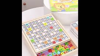 9 game boards 1 wooden preschool puzzle intellectual multiplication arithmetic education