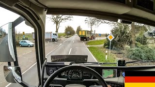 POV truck nDriving Volvo fh13 500-Germany 🇩🇪 Gnarrenburg to Worpswede,cockpit view 4K