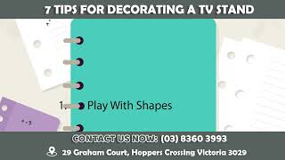 7 TIPS FOR DECORATING A TV STAND