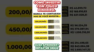 COMO INVESTIR COM POUCO DINHEIRO