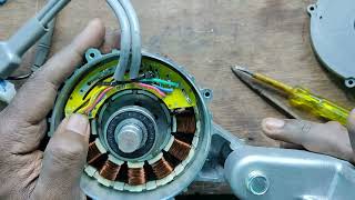 omoto motor repairing // bldc 220 volt motor repairing