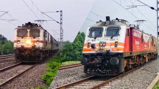 110 KMPH High Speed Crossing Trains | Puri Express | Tebhaga Express | Indian Railways