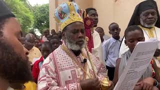 The procession with the Epitaph at St Nicholas Orthodox Cathedral Kampala