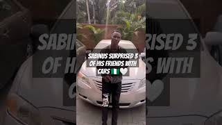 Sabinus surprised 3 of his friends with cars 🇳🇬🤍 #nigeria #sabinus