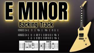 Hard Rock Guitar Backing Track Jam in E Minor