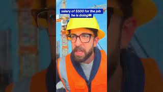 salary of $500 for the job he is doing💸 #shorts #shortvideo #funny #funnyworker #constructionworker