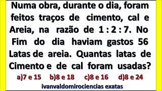 Proporção. Matemática Questões de Concursos e Provas aula 262. Prof. Ivan Valdomiro.