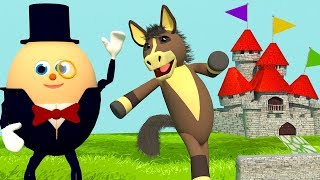 HUMPTY DUMPTY SAT ON A WALL CHILDREN NURSERY RHYME - KIDS MUSIC IN ENGLISH WITH 3D ANIMATION