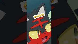 Litten slapping Ash to wake him up 😆