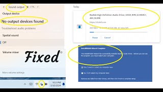 No Audio output device installed, how to Download and install Audio Driver in PC, windows 11