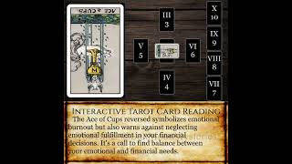 Celtic Cross Wealth: Ace of Cups in Position 2 Reversed - Emotional Financial Obstacles