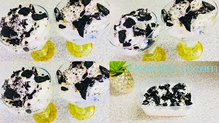 My favourite Homemade Oreo Ice Cream With Only 4-Ingredients وصفتي المفضلة لآيس كريم الأوريو المنزلي