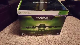 Xbox 360 unboxing of splinter cell blacklist.