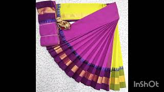 korvai silk cotton sarees with contrast blouse #shorts 9047229113             Rs.750+shipping