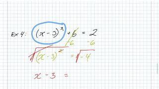 H/A1 - Solving Quadratic Equations - Method 2 Square Roots