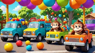 Color Balls & Sing a Song! | Wheels On the Bus, Ten in the Bed | Baby Nursery Rhymes & Kids Songs