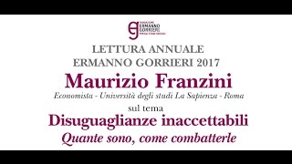 Maurizio Franzini alla Lettura annuale Ermanno Gorrieri 2017