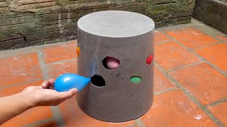 AMAZING IDEA - Balloons & Cement - How do you cast a plant pot?