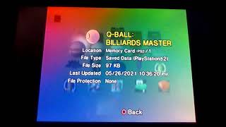 Q-Ball Billiards Master PS2 Save Icon