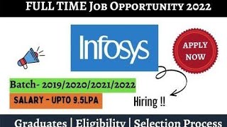 Infosys Latest Recruitment Tamil 2022|Batch 2019/20/21/22 BE/Btech any dept can apply salary 6to9.5L