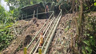 build barns and thatch with palm leaves. build bamboo railings