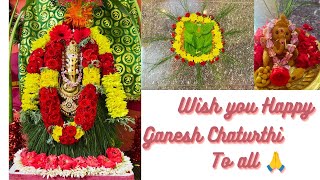 vinayagar chaturthi celebration at home|Ganesha Decoration |Home celebration  @easymuggulubyyp