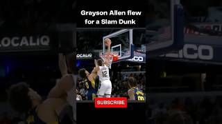 Grayson Allen almost hit his head in the board for Slam Dunk 🔥 #graysonallen #milwaukeebucks #shorts