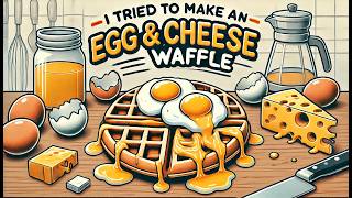 I tried to make an egg and cheese waffle... It was a disaster! 😱