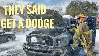 Dodge Ram Catches Fire