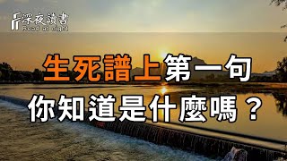 生死譜上第一句，你知道是什麼嗎？或許《了凡四訓》能告訴你答案！【深夜讀書】