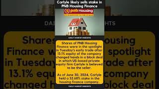 Carlyle likely sells stake in #pnbhousingfinance