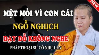 MỆT MỎI VÌ CON CÁI NGỖ NGHỊCH DẠY DỖ KHÔNG NGHE | Nên Nghe 1 Lần (Rất Hay)- Pháp Thoại Sư Cô Như Lan