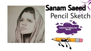 Sanam Saeed Draw a Face | Realistic Drawing Tutorial | Step by step