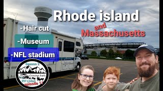 s2e11 Rhode Island museum of natural history, hair cut, NFL stadium (parking lot) in Massachusetts