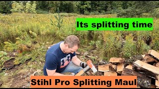 Firewood Splitting in Fall - Stihl Pro Splitting Maul Review