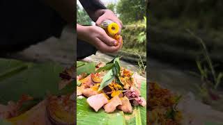 Bamboo Chicken Recipe 🤤🤤🤤 #food #outdoors #cooking #recipe #shorts #tripura #northeast