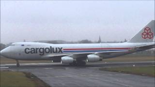 Landing Cargolux B747 at MST Airport