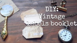 DIY: vintage labels booklet