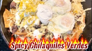 How to make Chilaquiles Verdes with Steak #spicy #mexicanfood