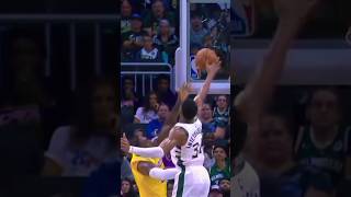 GIANNIS UP CLOSE! Lebron blocked 🏀🤙🏼 #basketball #giannisantetokounmpo #lebronjames #nba #shorts