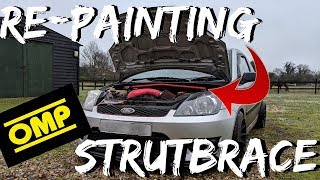 Re-Spraying My OMP Strut Brace (PART 2) - MODIFIED MK6 FIESTA