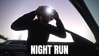 8 MILE RUN IN THE DARK *POV* | VLOGMAS DAY 8