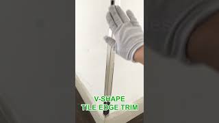 Stainless steel tile corner trim for wall protection