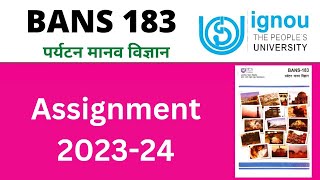 IGNOU BANS 183  Assignment 2023-24| BANS 183 Assignment kaise bnaaye