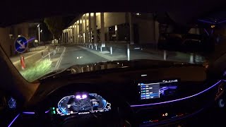 2022 BMW 745e - city night drive | POV