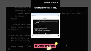 how to convert numbers into words in Excel ! 🚀 #ExcelTips #ExcelShorts