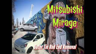 Mitsubishi Mirage tie rod end removal.