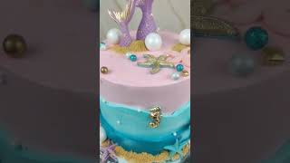 Mermaid Cake  Cake decorated #cake #foryou #fypシ #bettyscakecreations #shorts