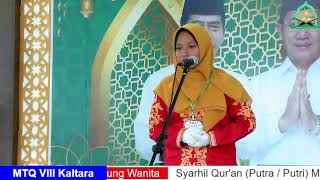 Live..... Lanjutan Syarhil Qur'an (PUTRA / PUTRI) MTQ VIII Kalimantan Utara di Kota Tarakan