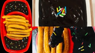 CHURROS WITH CHOCOLATE SAUCE | SPANISH SWEET SNACK |#churros